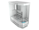 COUGAR FV270 White Mid Tower Gaming Case with Tempered Curved Glass, 120mm