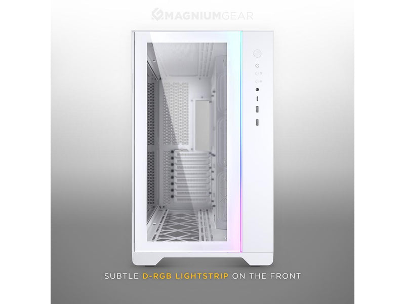 MagniumGear NEO Qube 2, Dual Chamber ATX Mid-tower, Digital-RGB Lighting, Front