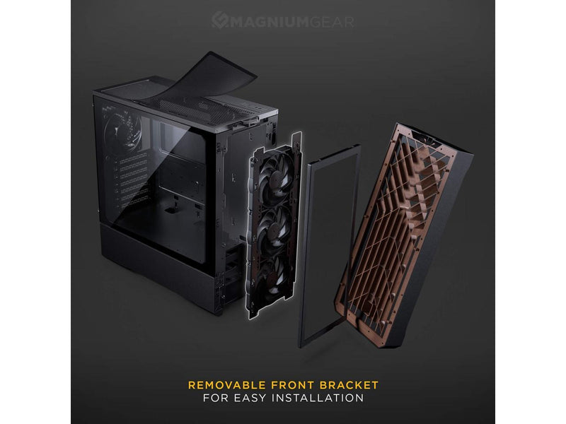 MagniumGear Neo Air 2 ATX Mid-tower, High Airflow wood texture front panel