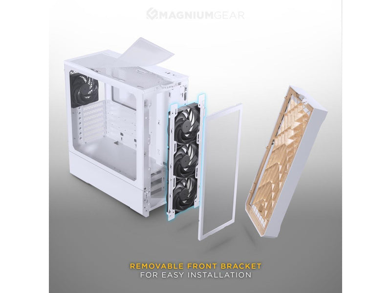 MagniumGear Neo Air 2 ATX Mid-tower, High Airflow wood texture front panel