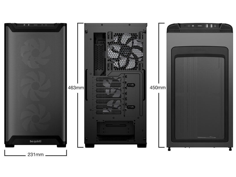 be quiet! Pure base 501 LX BGW78 Black ABS / Steel / Tempered Glass Cases