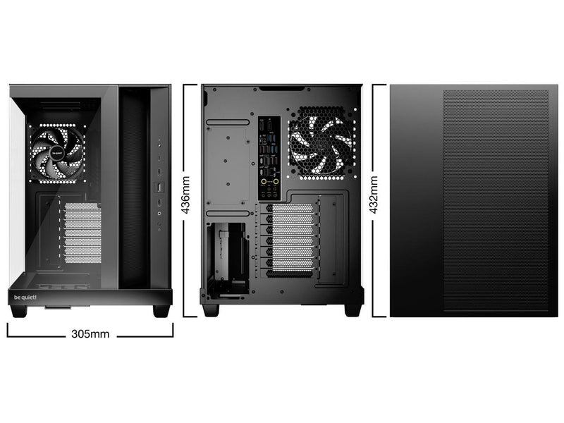 be quiet! Light Base 500 Black Light Base 500 Black Black ABS / Steel / Tempered