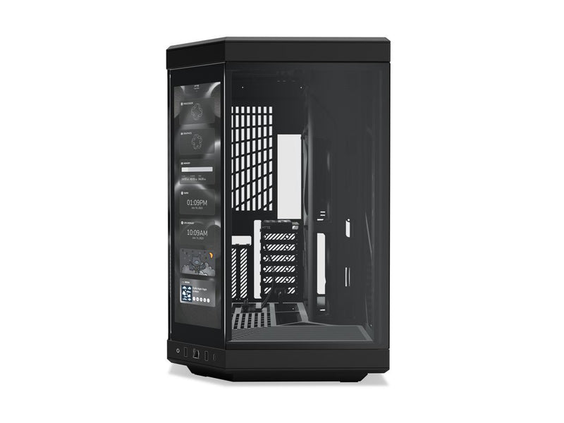 HYTE Y70 Touch Dual Chamber Mid-Tower ATX Case with Touchscreen, Black,