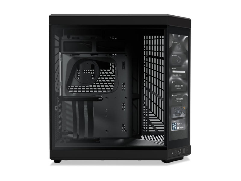 HYTE Y70 Touch Dual Chamber Mid-Tower ATX Case with Touchscreen, Black,