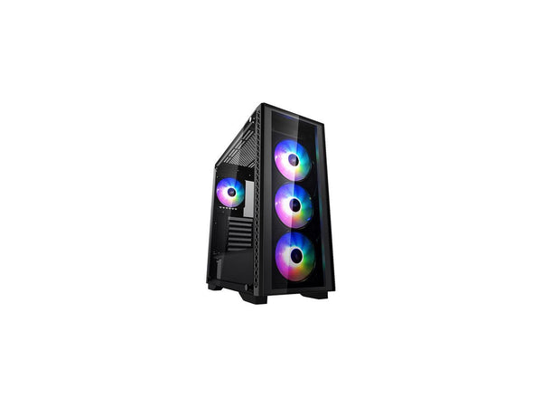 DEEPCOOL Mid-Tower Case 4x120mm ADD-RGB Fans, Full-Size Tempered Glass