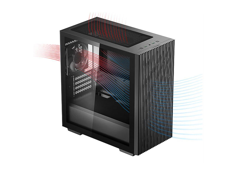 DEEPCOOL MATREXX 40 Mini-ITX/Micro-ATX Case, Mesh Top and Front, Tempered