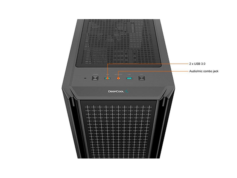 DeepCool CG540 Mid-Tower ATX Case, Tempered Glass Front and Side Panels