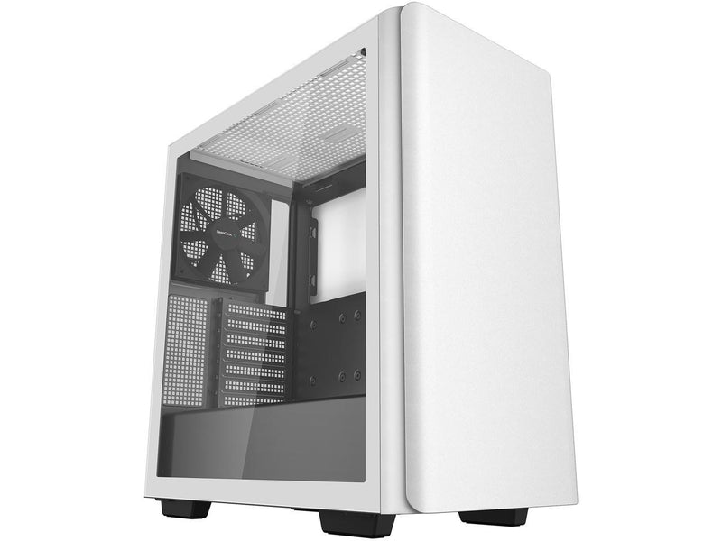 DeepCool CK500 WH Mid-Tower ATX Case, Full-Size Tempered Glass Window, Two
