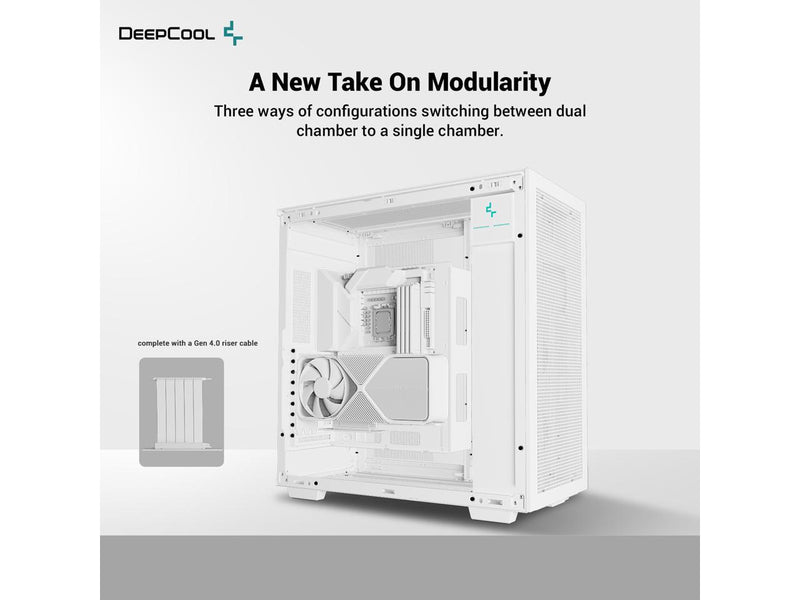 DeepCool MORPHEUS WH ATX+ Modular Airflow case, Single and Dual Chamber