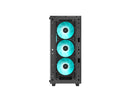 DeepCool CC560 V2 Mid-Tower ATX PC Case, 4x Pre-Installed 120mm LED Fans,