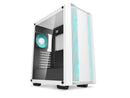 DeepCool CC560 WH V2 Mid-Tower ATX PC Case, 4x Pre-Installed 120mm LED Fans,