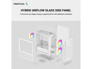 DeepCool CH360 WH mATX Airflow case, 2x Pre-Installed 140mm ARGB Fans, 120mm