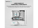 DeepCool CH360 WH mATX Airflow case, 2x Pre-Installed 140mm ARGB Fans, 120mm