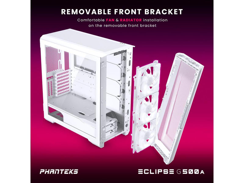 Phanteks Eclipse G500A DRGB, High Performance Mid-Tower Case, Mesh Front Panel,