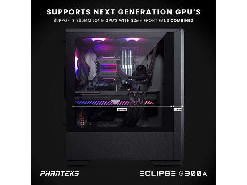 Phanteks Eclipse G300A Ultra-fine Performance Mesh, Mid-tower case, D-RGB fan,