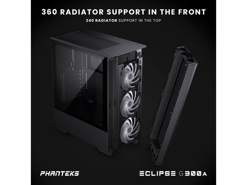 Phanteks Eclipse G300A Ultra-fine Performance Mesh, Mid-tower case, 3x D-RGB