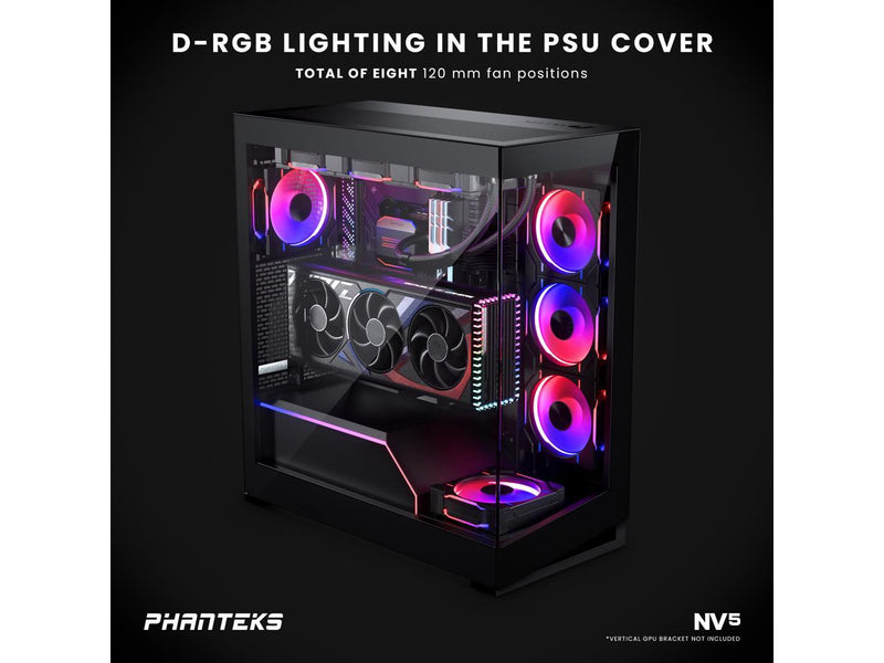 Phanteks NV5, Showcase Mid-Tower Chassis, High Airflow Performance, Integrated