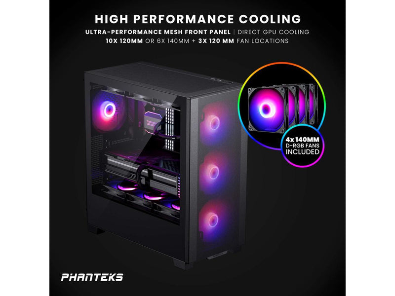 Phanteks XT Pro Ultra, Mid-Tower Gaming Chassis, 4x M25-140 Fans Included, High