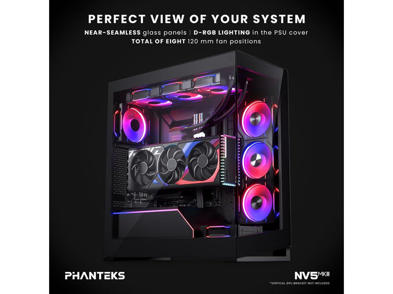 Phanteks NV5 MK2, Showcase Mid-Tower Chassis, Rear-Connect MB Support,