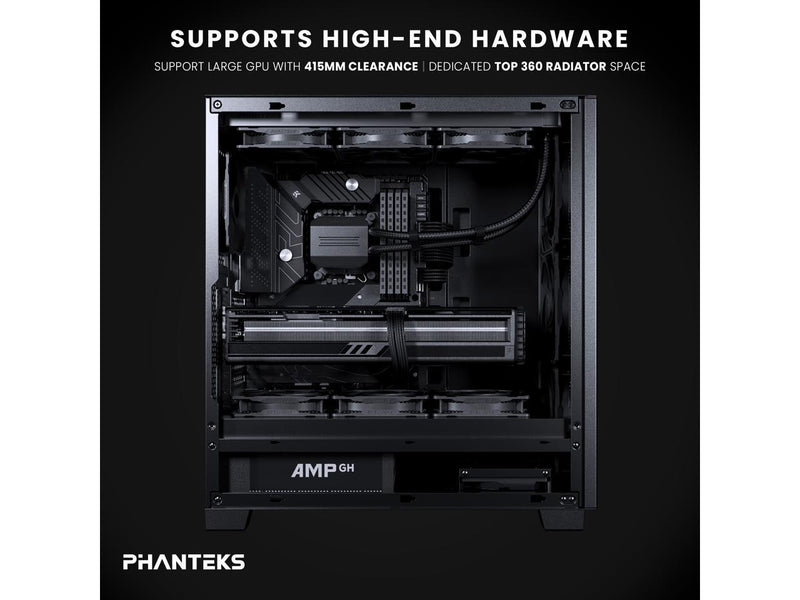 Phanteks XT Pro Silent, Mid-Tower Gaming Chassis, 3x M25-120 Black Fans