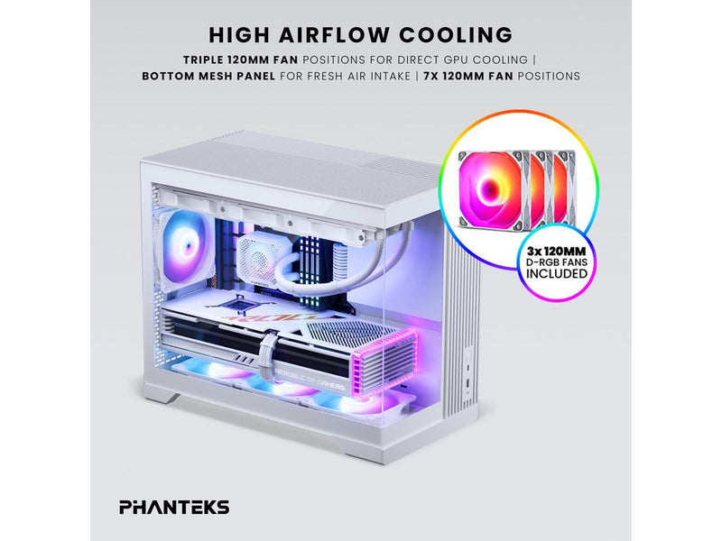 Phanteks XT V3, Compact Micro-ATX Gaming Chassis, Tempered Glass Front & Side,
