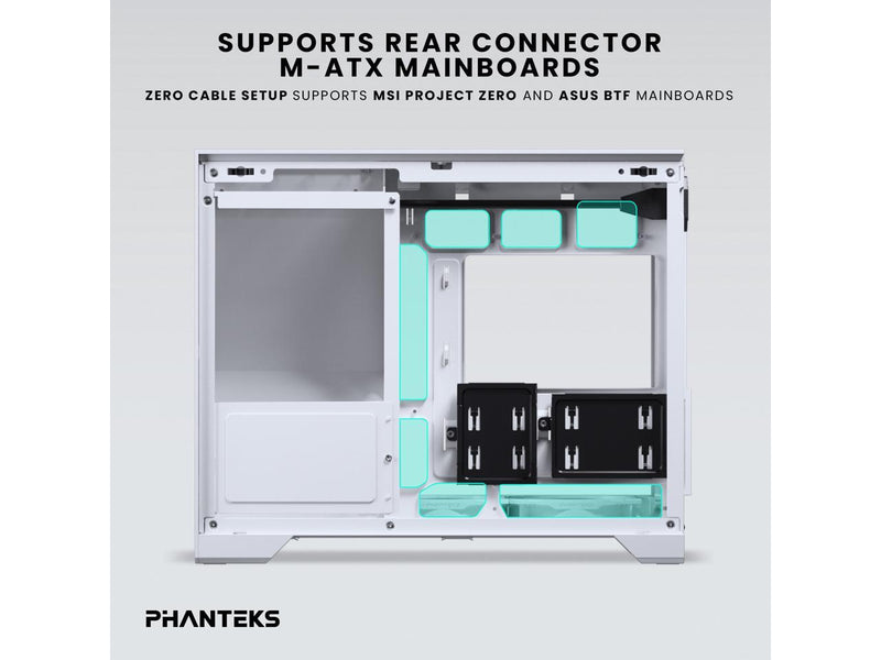 Phanteks XT V3, Compact Micro-ATX Gaming Chassis, Tempered Glass Front & Side,