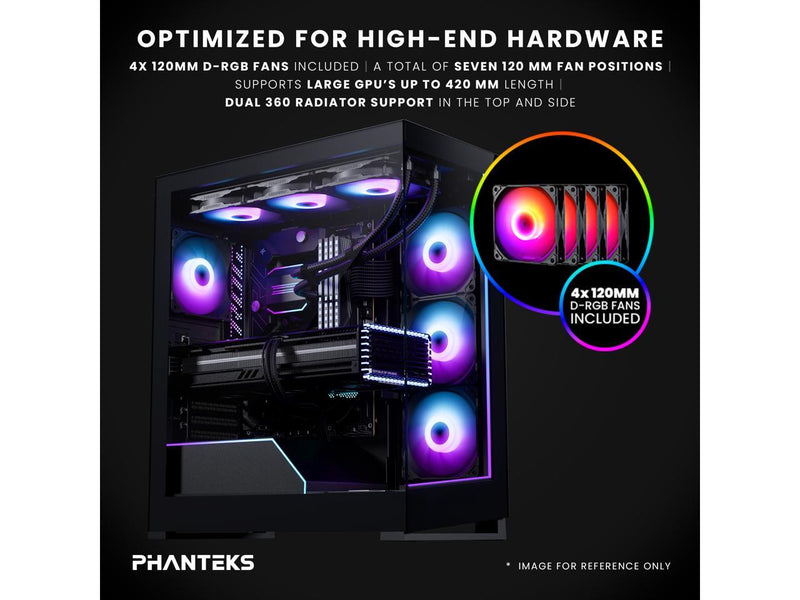 Phanteks NV5S, Showcase Mid-Tower ATX Chassis, High Airflow Performance,