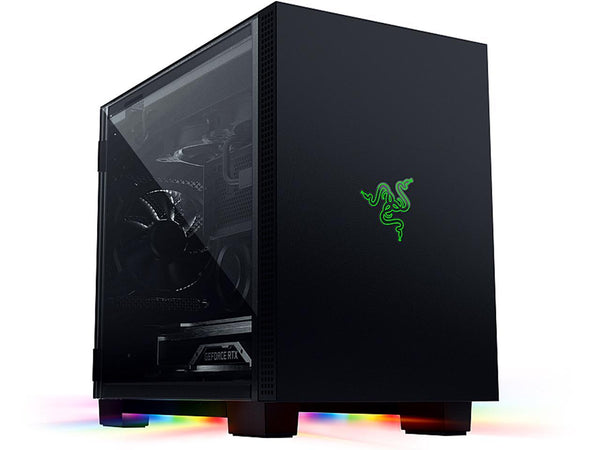 Razer Tomahawk Mini-ITX Gaming Case: Dual-Sided Tempered Glass Swivel