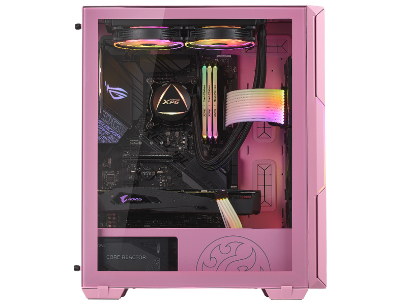 XPG Starker Air STARKERAIR-PKCUS Pink ATX Mid Tower Computer Case