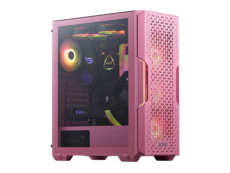 XPG Starker Air STARKERAIR-PKCUS Pink ATX Mid Tower Computer Case