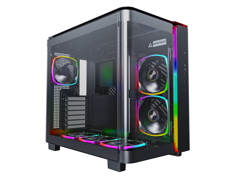 MONTECH, KING 95 PRO Dual-Chamber ATX Mid-Tower PC Gaming Case, High-Airflow,