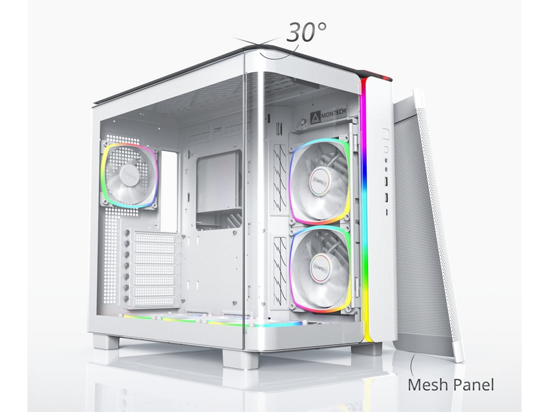 MONTECH, KING 95 PRO Dual-Chamber ATX Mid-Tower PC Gaming Case, High-Airflow,