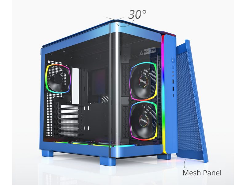 MONTECH, KING 95 PRO Dual-Chamber ATX Mid-Tower PC Gaming Case, High-Airflow,