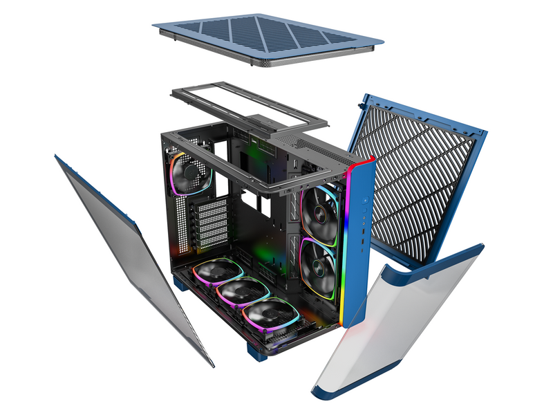 MONTECH, KING 95 PRO Dual-Chamber ATX Mid-Tower PC Gaming Case, High-Airflow,