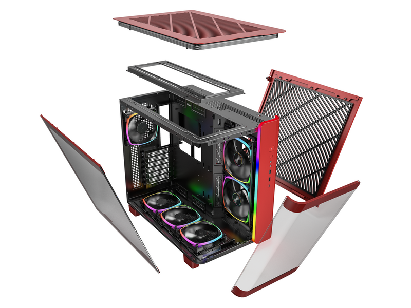 MONTECH, KING 95 PRO Dual-Chamber ATX Mid-Tower PC Gaming Case, High-Airflow,