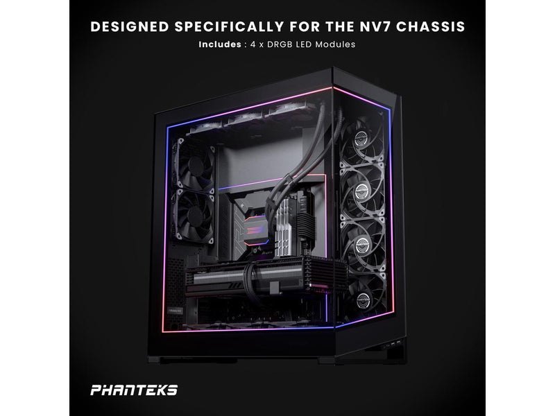 Phanteks NV7 Premium DRGB Kit, 4x D/A-RGB LED modules for NV7 outer frame, Black