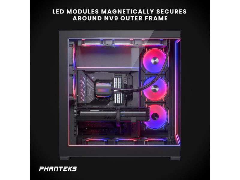 Phanteks NV9 Premium DRGB Kit, 4x D/A-RGB LED modules for NV9 outer frame, Black