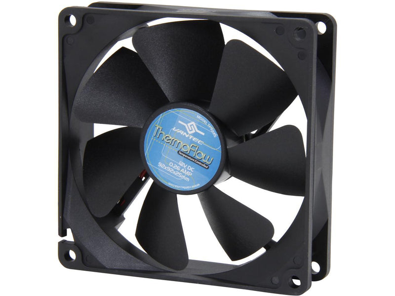 Vantec Thermoflow 92mm Double Ball BearingTemperature Controlled Case Fan -
