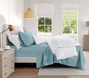 100% Cotton Sheets Queen Size Set- Luxurious, Cooling Sheets, French Blue - Like New