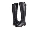 Franco Sarto Womens Meyer Knee High Flat Boots - Black Leather - Size 8 W - Brand New
