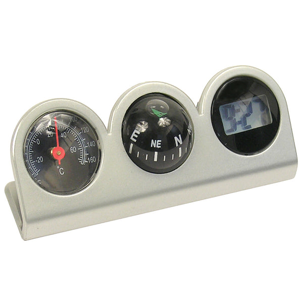 COMPASS-CLOCK-THERMOMETER COMBO