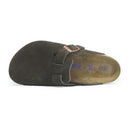 R660461 Birkenstock Boston Clog Soft Footbed - Suede Mocha Suede Men 11 - Like New