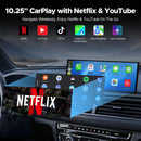 LAMTTO RC29 10.25" CARPLAY VIDEO SCREEN FOR CAR BUILT-IN CAMERA - BLACK - Like New
