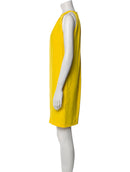 CELINE SILK MINI DRESS - SIZE: WOMEN 40 - YELLOW - Brand New