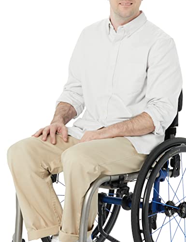 AMAZON ESSENTIALS MEN SLIM-FIT OXFORD SHIRT POCKET MEN L LIGHT GREY STRIPE - Brand New