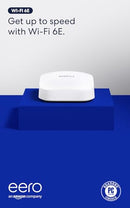 EERO PRO 6E MESH WIFI ROUTER SUPPORTS INTERNET PLANS 1-PACK - WHITE - Like New