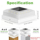 BRIGHTEVER 3.5X3.5 4X4 SOLAR POST CAP LIGHT OUTDOOR 12-PACK WHITE - Like New