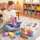 Citylife 17QT 2Packs Clear Craft Organizers and Storage Box with Tray - Brand New