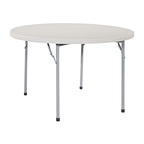 OFFICE STAR RESIN MULTIPURPOSE 48" ROUND TABLE, 4-FEET, GRAY - - Scratch & Dent