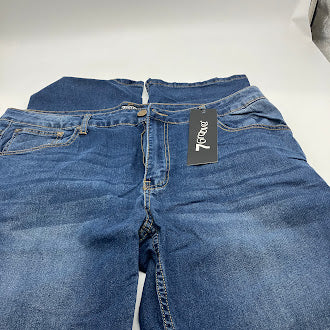 7GROOVE MEN'S JEANS STRAIGHT DENIM - SIZE: MEN 38/32 - MD. BLUE - Brand New